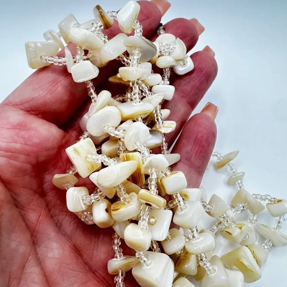 42” of genuine shell and seed bead necklace!